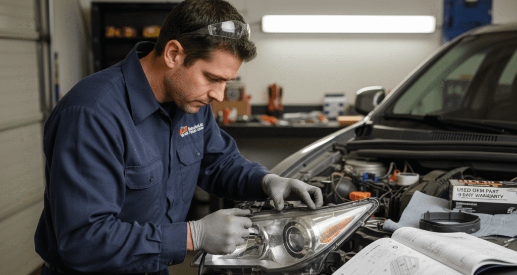 install used auto parts safely without voiding warranty