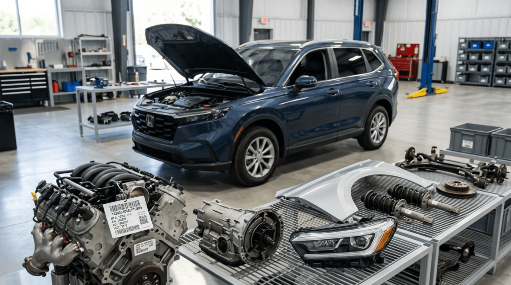 VIN number on car parts for vehicle identification